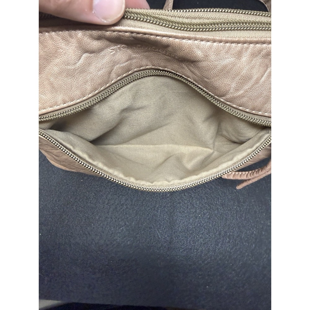 STONE MOUNTAIN USA Taupe Faux Leather Crossbody Bag Shoulder Bag Medium 11" x 8" - Picture 5 of 10